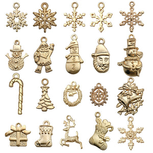 Zinc Alloy Christmas Charms in Snowflakes, Bells and Mixed Packs