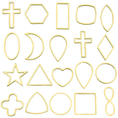 Gold-tone star charms arranged on a light background