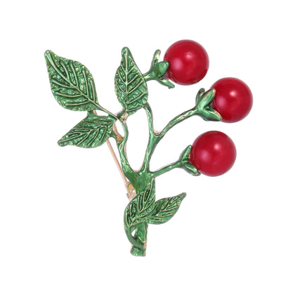 Front product view of an antique enamel cher pin