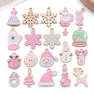 Colorful Snowflake Metal Charms with 39 Listed Options
