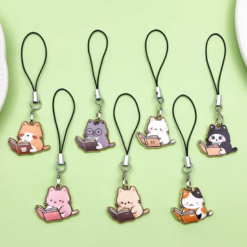 Cat Charm Keychains in 13 Pictured Variations for Bags and Keys