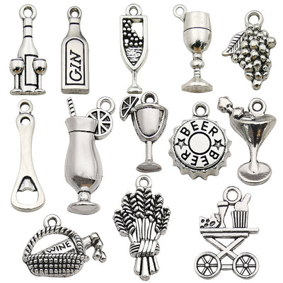 Printed detail graphic for the wine glass charms