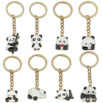 Panda Charm Keychains in 42 Pictured Variations for Bags and Keys