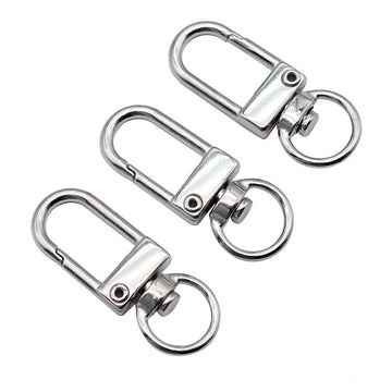 Swivel Snap Hooks with Round Rings in Six Metal Finishes