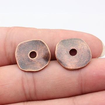 Wavy Disc Spacer Beads in Three Antique Metal Finishes