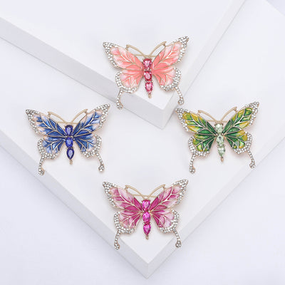 Enamel Butterfly brooch shown from the front
