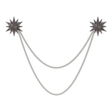 Flower Tassel Metal Brooch Pin for Jackets and Lapels