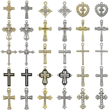Metallic Cross Metal Charms with 31 Listed Options