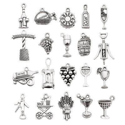 Printed detail graphic for the wine glass charms