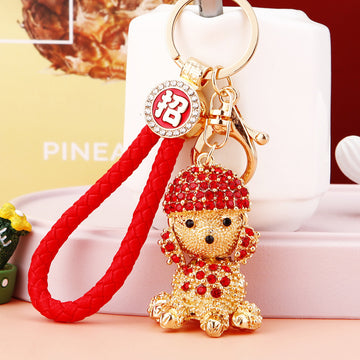 Jeweled Poodle Keychains in Multiple Crystal Colors and Loop Styles