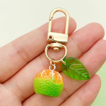 Citrus Fruit Charm Keychains Featuring Fruit Across 8 Pictured Variations