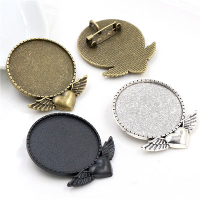 Group view of the small bird accent and pin back bezel setting