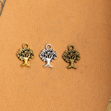 Mini Tree Of Life Charm Metal Jewelry Making Component In 3 Finishes