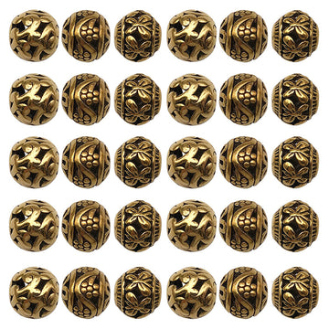 Matte Gold-Tone Spacer Bead Metal Beads with 3 Listed Options