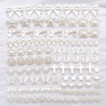 Twenty-Style Ivory Faux Pearl Shaped Spacer Bead Collection