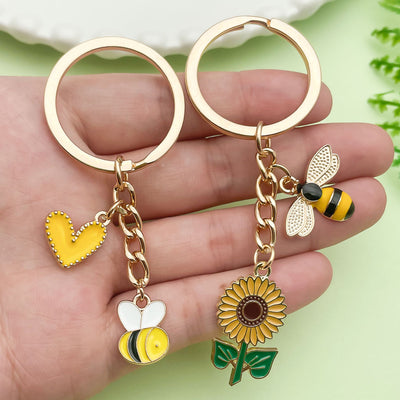 Image 1 showing a person holding two different key chains.