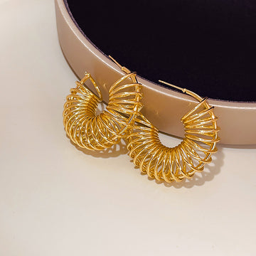 Chunky Multi Loop Coil Open Hoop Statement Earrings