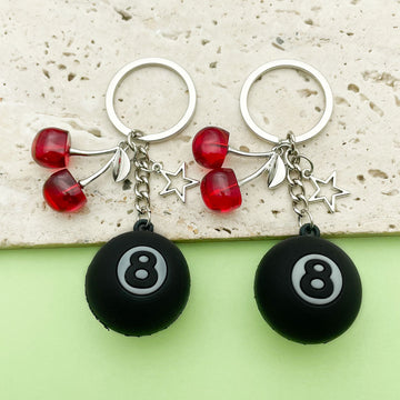 Cherry Charm Keychains in 11 Pictured Variations for Bags and Keys