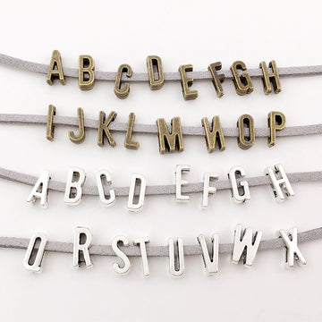 Antique Silver Letter Metal Charms with 2 Listed Options