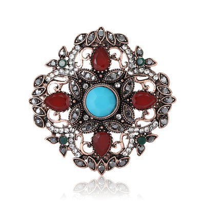 Front view of Vintage Round brooch