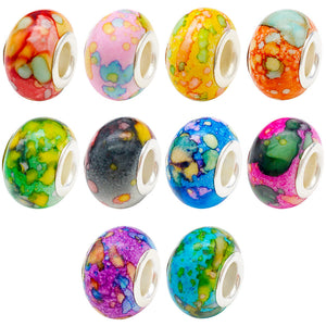 Colorful Patterned Beads and Sweet Treat Charms in Pictured Options