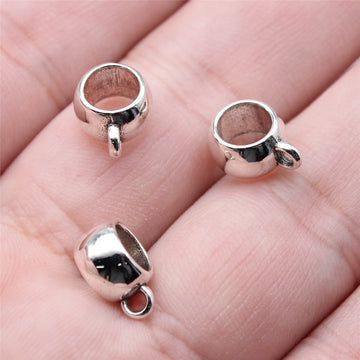 Looped Barrel Bails in Four Sizes and Two Metal Finishes
