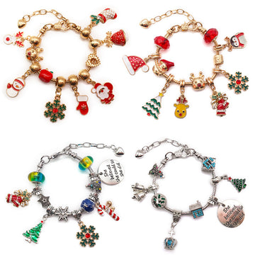 Gold-Tone Christmas Theme Metal Beads with 5 Listed Options