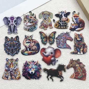 Colorful Butterfly and Elephant Glossy Charms with 19 Listed Options