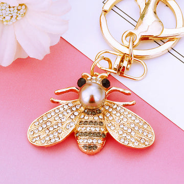 Pearl Bee Keychains in White Green and Champagne with Unlisted Main Image