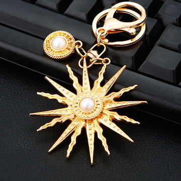 Crystal Sun Heart Cross Flower and Rose Keychain Collection in Ten Designs