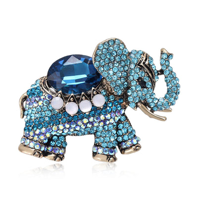ornate elephant brooch shown from the front