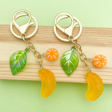 Citrus Fruit Charm Keychains in 53 Pictured Variations for Bags and Keys