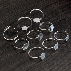 Small Round Pad Ring Blanks in Two Sizes for Jewelry Making