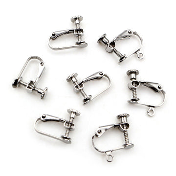 Adjustable U Shaped Screw Back Earring Clips in Two Styles