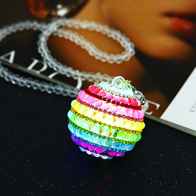 Main image 1 shows a supplied presentation of jeweled ball hanging ornaments with visible attached key hardware.