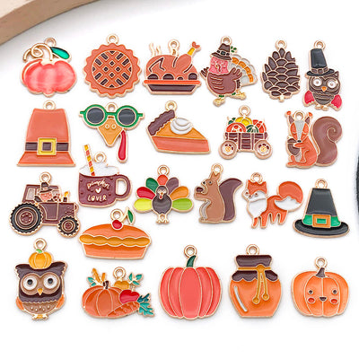Printed detail graphic for the pumpkin charms