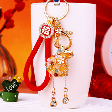 Moonstone and Multicolor Fortune Pouch Keychains in Fifteen Pictured Options