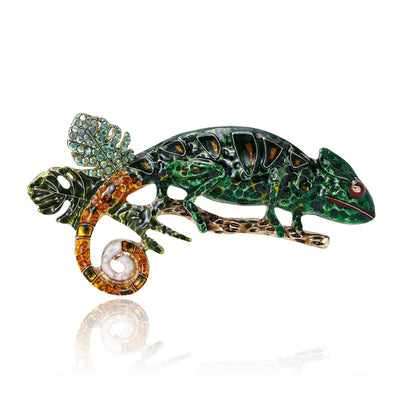 Crystal chameleon shown from the front