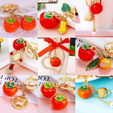 Persimmon Keychain Collection in Nineteen Pictured Designs