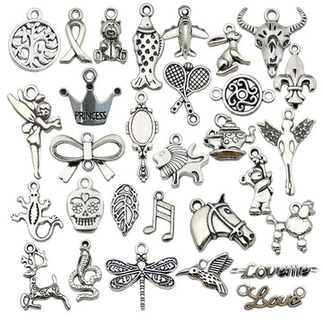 Metallic Dragonfly and Bear Metal Charms with 32 Listed Options