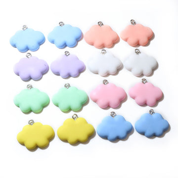 Pastel Cloud Resin Charms in Assorted Colors for Jewelry Making