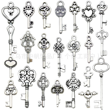 Alloy Metallic Heart Metal Charms with 23 Listed Options