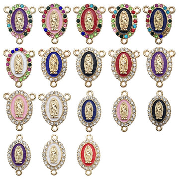 Enamel Colorful Double-Hole Connector Metal Charms with 18 Listed Options