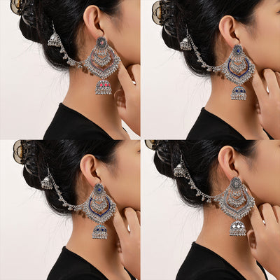 Primary supplied view of ear chain chandelier earrings