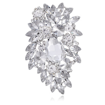 Flower Crystal Nine Designs Metal Brooch Pin for Jackets and Lapels