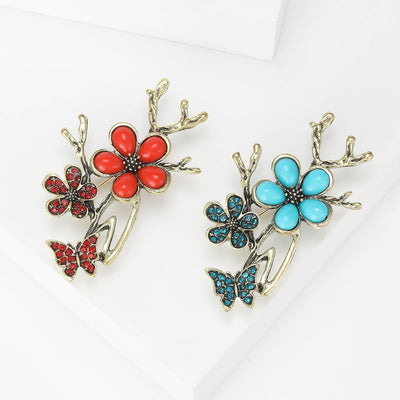 Butterfly Branch Brooch on white background