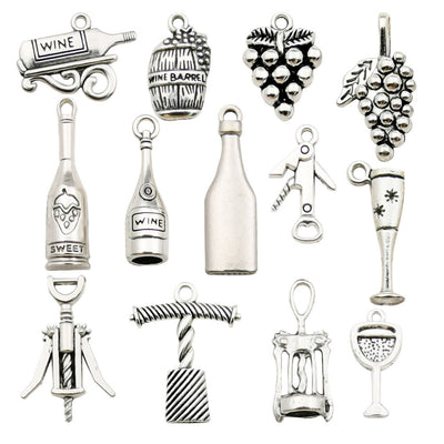 Printed detail graphic for the wine glass charms