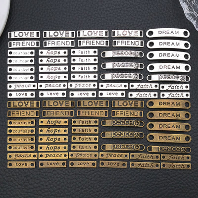 Printed detail graphic for the letter charms