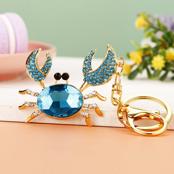 Jeweled Crab and Mixed Novelty Charm Keychains in Eighteen Options