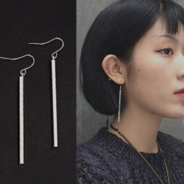 Primary supplied view of straight-bar long hook earrings